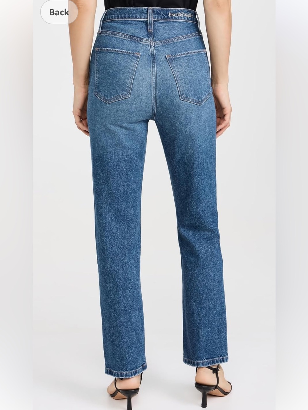 Favorite Daughter The Valentina Super High Rise Straight Jeans in Essex NWT - Picture 6 of 8